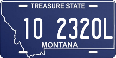 MT license plate 102320L