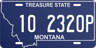 MT license plate 102320P