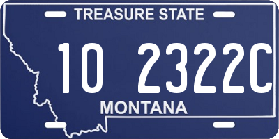 MT license plate 102322C