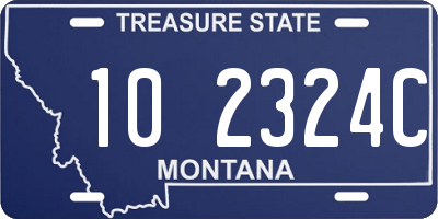 MT license plate 102324C