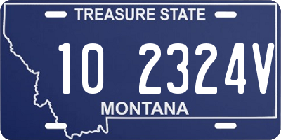 MT license plate 102324V