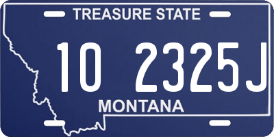 MT license plate 102325J