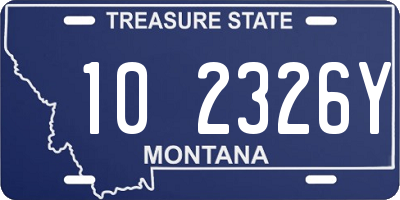 MT license plate 102326Y