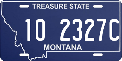 MT license plate 102327C