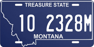 MT license plate 102328M