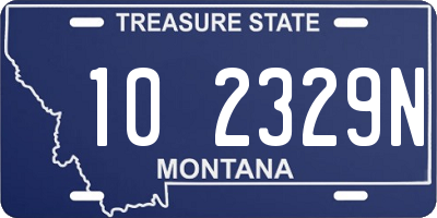 MT license plate 102329N