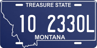 MT license plate 102330L