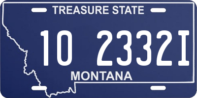 MT license plate 102332I