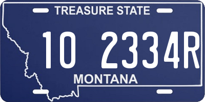 MT license plate 102334R