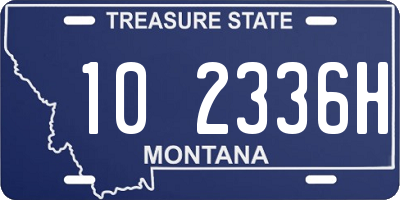 MT license plate 102336H