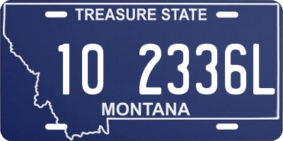 MT license plate 102336L