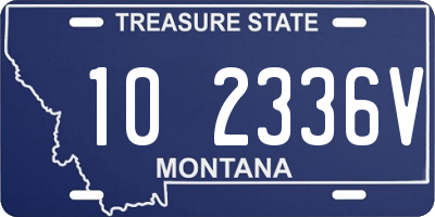 MT license plate 102336V