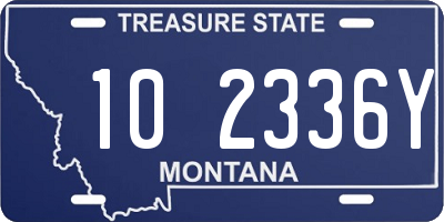 MT license plate 102336Y