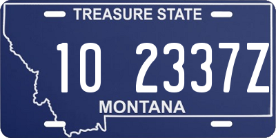 MT license plate 102337Z