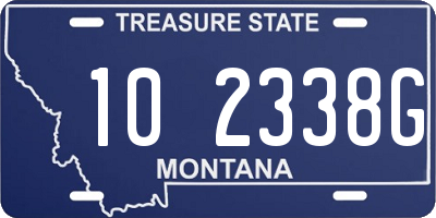 MT license plate 102338G