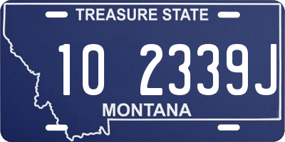 MT license plate 102339J