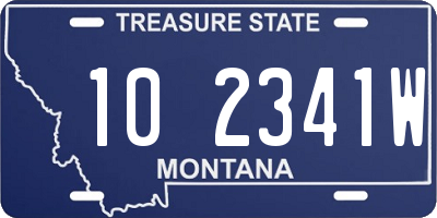 MT license plate 102341W