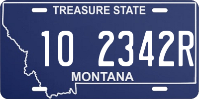 MT license plate 102342R