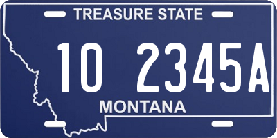 MT license plate 102345A