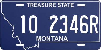 MT license plate 102346R