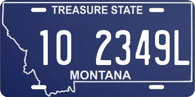 MT license plate 102349L