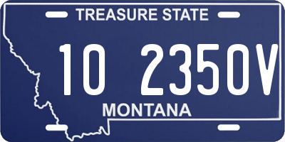 MT license plate 102350V