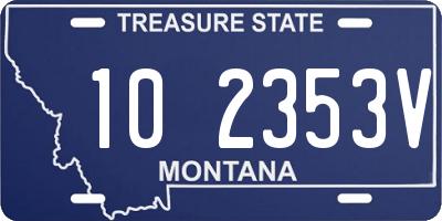 MT license plate 102353V