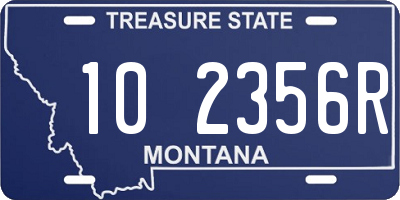 MT license plate 102356R