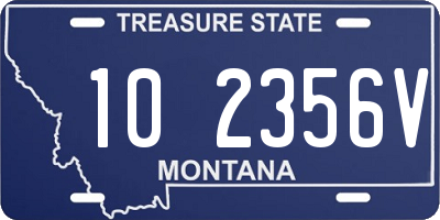 MT license plate 102356V