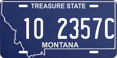 MT license plate 102357C