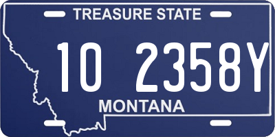 MT license plate 102358Y