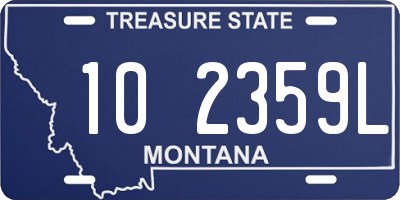 MT license plate 102359L