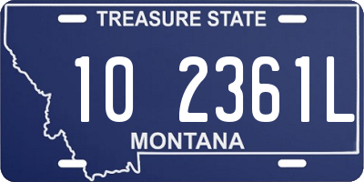 MT license plate 102361L