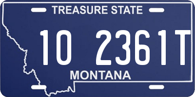 MT license plate 102361T