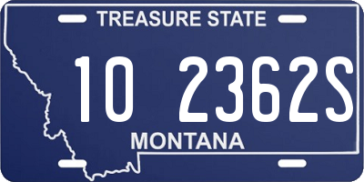 MT license plate 102362S