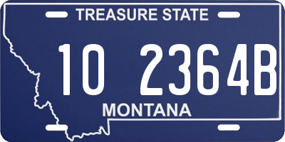 MT license plate 102364B