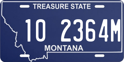 MT license plate 102364M