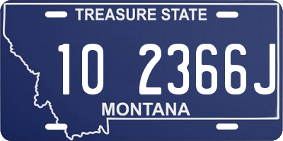 MT license plate 102366J