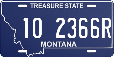 MT license plate 102366R