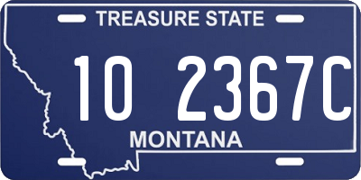 MT license plate 102367C