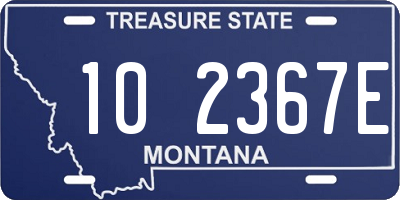 MT license plate 102367E