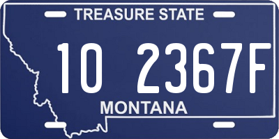 MT license plate 102367F