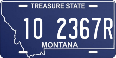 MT license plate 102367R