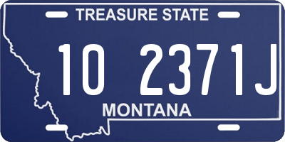 MT license plate 102371J