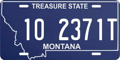 MT license plate 102371T