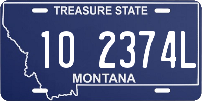 MT license plate 102374L