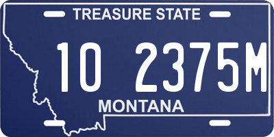 MT license plate 102375M