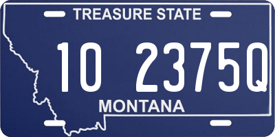 MT license plate 102375Q