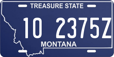 MT license plate 102375Z