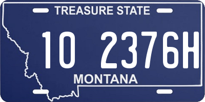 MT license plate 102376H